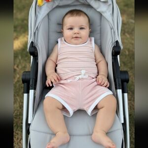 Easy-peasy's Baby's Terry Cloth Tank Top and short set.